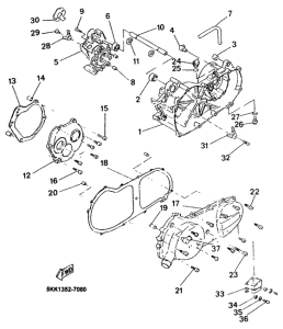 YN100 Картер двигателя