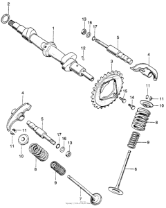SL350 Распределительный вал и клапана