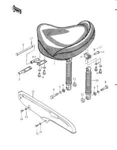 KZ1000 Seat / chain cover