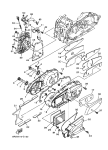 YP400G Crankcase cover ass`y  (v