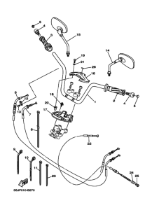 YP250C ｽﾃｱﾘﾝｸﾞﾊﾝﾄﾞﾙ & ｹｰﾌﾞﾙ