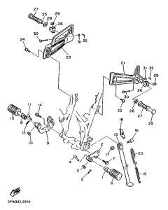 XT600H (33.OKW) Stand. footrest