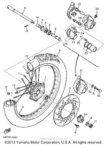 XT600UC (CA ED.) Переднее колесо
