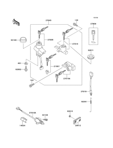 ER500 Выключатель зажигания