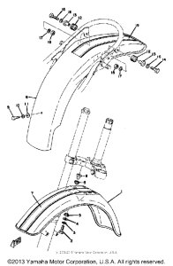 YZ80C Front fender - rear fender