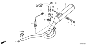 VTR250 Глушитель