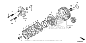 CBR300R Сцепление