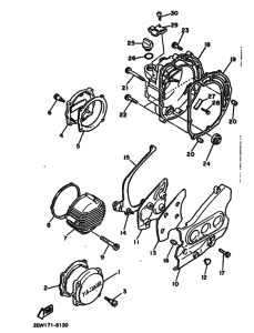 FZ600 FZ600U Crankcase cover ass`y  (v