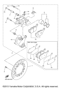 FZ6RACB Задний суппорт