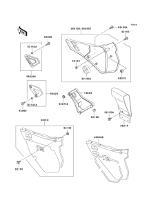KDX125 Side cover / chain case