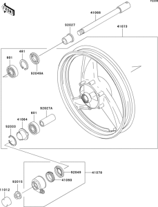 ER500 Переднее колесо