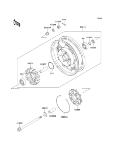  Заднее колесо и цепь