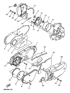 YP125D Крышка картера двигателя