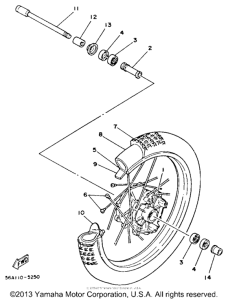 YZ490N Переднее колесо