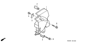 CM125C Левая задняя крышка картера