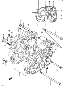 DR650 Картер двигателя