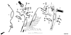 CRF80F Handle lever + cable
