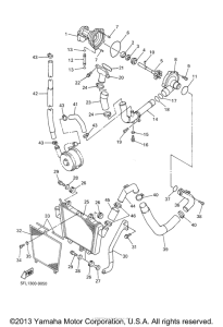 YZFR7L Water pump radiator