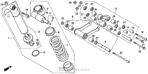 VFR750F Rear shock absorber 92-93