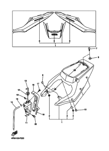 YZF-R6S Боковая крышка