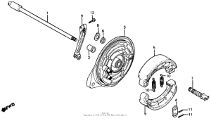 VF700C Задний тормоз