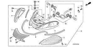 SH300 Задний фонарь