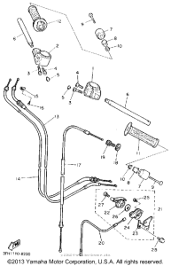FZR400SAC Handlebar-cable