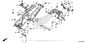 CRF1000D (ABS) Задний бампер