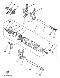 RD350LC Leva de cambio. herq