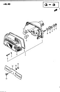 GSX250 Задний комбинированный сигнал