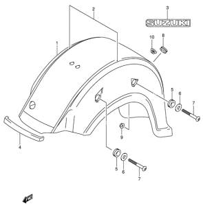 VL800 Заднее крыло