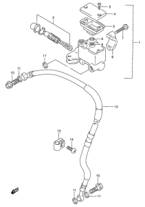DR650 Передний тормозной цилиндр
