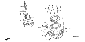 NSR125F Cylinder / cylinder head