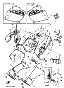 XT600K Топливный бак