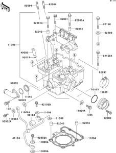 KLX300R Головка цилиндров