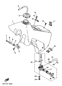 WR250Z Топливный бак