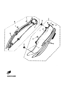 FZR1000 FZR1000F Боковая крышка