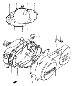 ZR50 Crankcase cover ass`y  (v
