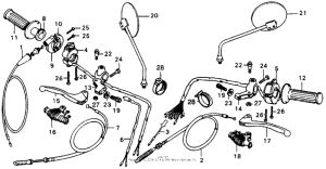 XL100 Handle switch + lever + cable