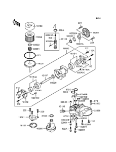 ZX900 Масляный насос и фильтр
