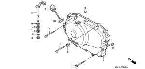 NT650 Крышка картера правая