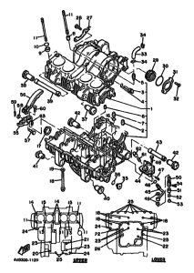 XJ550 Картер двигателя