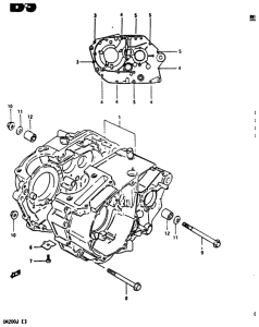 DR200 Картер двигателя