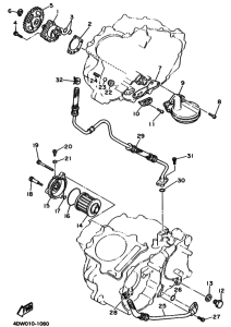 XT400E Масляная помпа в сборе
