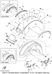 XVS1100AP Крыло