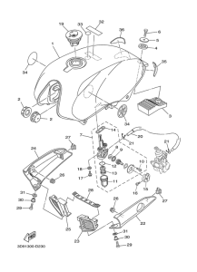 YBR125ED Топливный бак