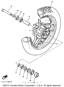 YX600AC Переднее колесо