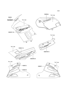 EX250 Decals(yellow)(f6f)