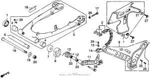 XR250 Swingarm + drive chain