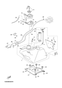 YP250R Топливный бак